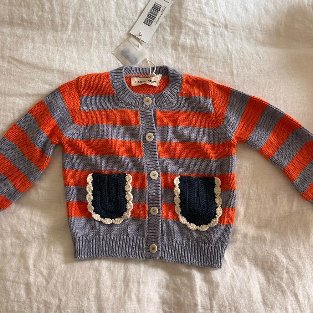 Misha And Puff Orange and purple Striped Sweater - new with tags size 2year